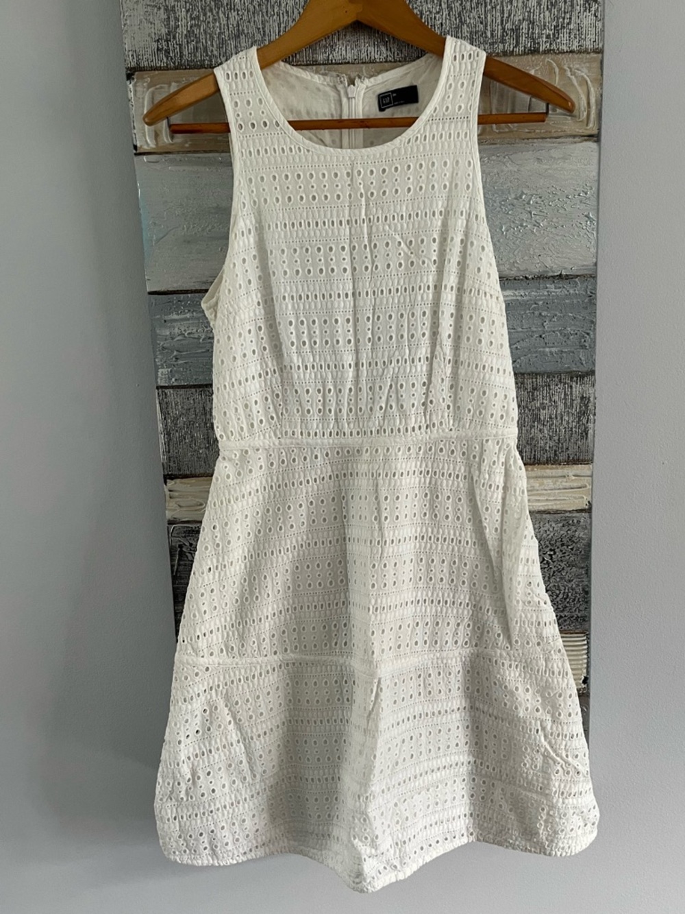 Gap White Eyelet Fit & Flare Dress